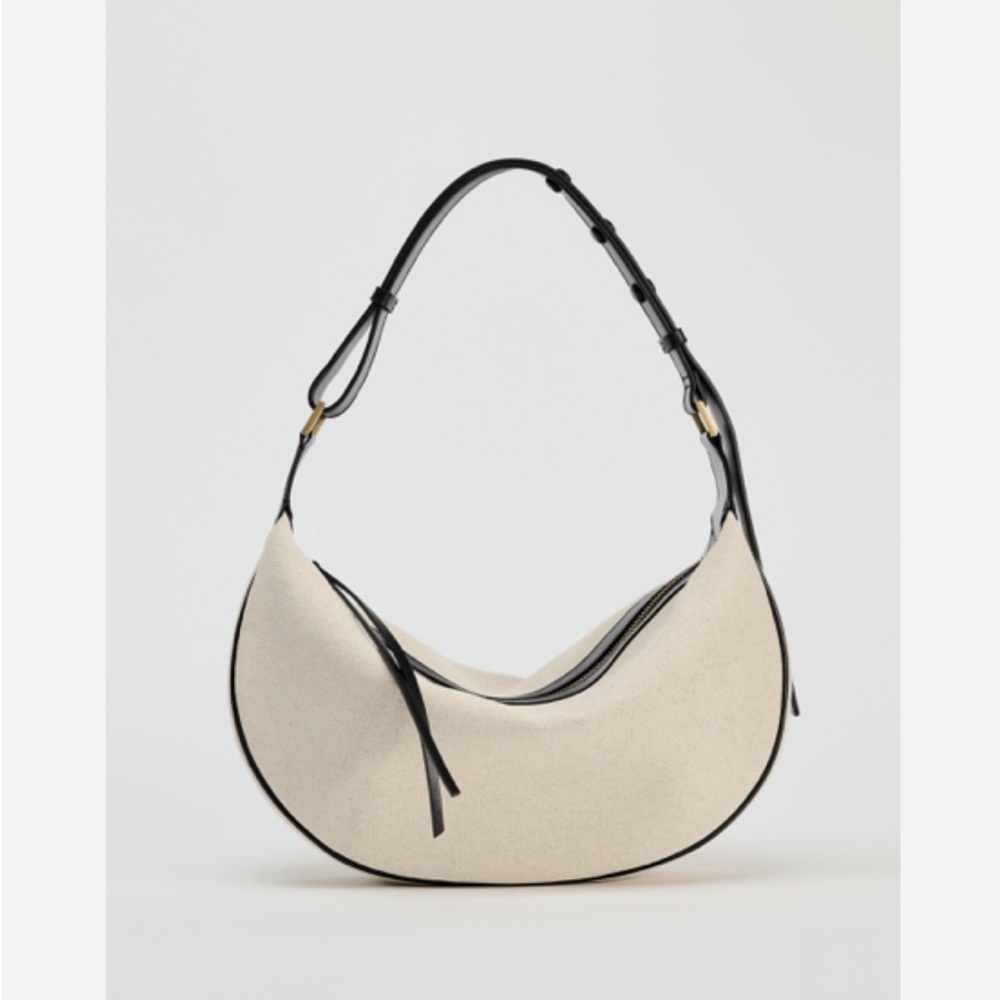 Zara! New!Elegant Cream and Black Women's Bag